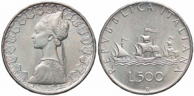 WAHRREPUBBLICA ITALIANA - Repubblica Italiana (monetazione in lire) (1946-2001) - 500 Lire 1961 - Caravelle Mont. 6 AG
 

FDC