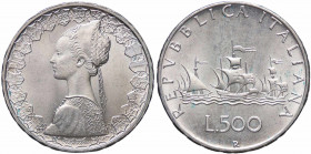 WAHRREPUBBLICA ITALIANA - Repubblica Italiana (monetazione in lire) (1946-2001) - 500 Lire 1965 - Caravelle Mont. 8 AG
 

FDC