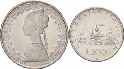 WAHRREPUBBLICA ITALIANA - Repubblica Italiana (monetazione in lire) (1946-2001) - 500 Lire 1969 - Caravelle Mont. 13 AG
 

FDC