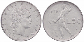 WAHRREPUBBLICA ITALIANA - Repubblica Italiana (monetazione in lire) (1946-2001) - 50 Lire 1959 Mont. 18 NC AC 1 evanescente
1 evanescente -

BB+