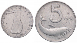 WAHRREPUBBLICA ITALIANA - Repubblica Italiana (monetazione in lire) (1946-2001) - 5 Lire 1956 Mont. 8 RR IT Segni
 Segni

qBB