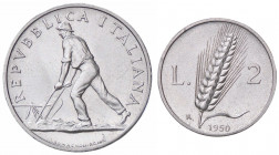 WAHRREPUBBLICA ITALIANA - Repubblica Italiana (monetazione in lire) (1946-2001) - 2 Lire 1950 Mont. 7 IT
 

FDC