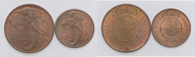 WAHRREPUBBLICA ITALIANA - A.F.I.S. (1950-1960) - 5 Centesimi 1950 Mont. 8 CU Assieme a centesimo - Lotto di 2 monete
Assieme a centesimo - Lotto di 2...