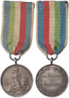 WAHRMEDAGLIE - SAVOIA - Vittorio Emanuele III (1900-1943) - Medaglia Al merito di servizio AG Opus: Giorgi Ø 36 Colpetti
 Colpetti

BB+