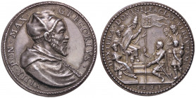 WAHRMEDAGLIE - PAPALI - Gregorio XIV (1590-1591) - Medaglia 1591 - Per la spedizione contro gli Ugonotti RRR AG Opus: Nicolò de Bonis Ø 33
 

SPL
