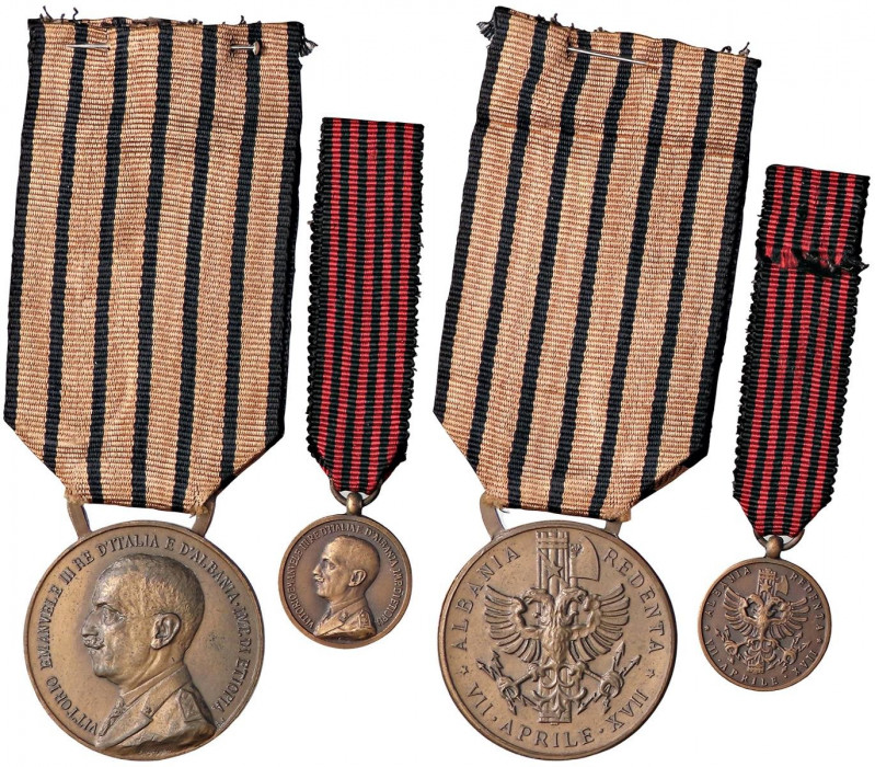 WAHRMEDAGLIE - FASCISTE - Medaglia A. XVII - Spedizione in Albania Bini 138 AE O...