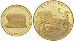 WAHRMEDAGLIE - REPUBBLICA - Medaglia 1961 - Centenario dell'Unità d'Italia (AU g. 105,95) Opus: Giampaoli Ø 60AU900 In scatola
AU900 - In scatola

...