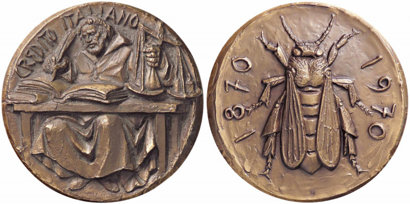 WAHRMEDAGLIE - VARIE - Medaglia 1970 - Centenario del Credito Italiano AE Ø 70 I...