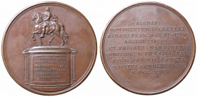 WAHRMEDAGLIE ESTERE - FRANCIA - Luigi XV (1715-1774) - Medaglia 1717-1725 - Monumento equestre e investitura vescovile AE Ø 63
 

SPL