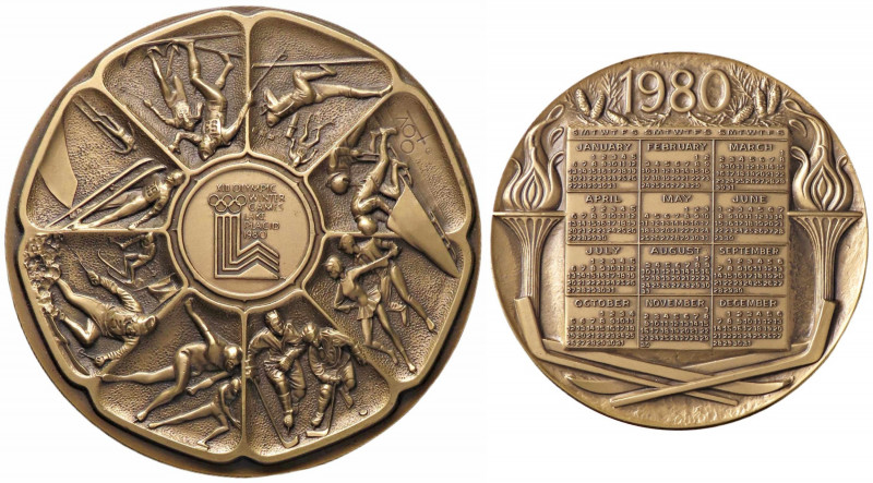 WAHRMEDAGLIE ESTERE - U.S.A. - Medaglia 1980 - Olimpiadi di Lake Placid AE Ø 75...