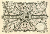 WAHRCARTAMONETA - LOMBARDO-VENETO - Moneta Patriottica di Venezia - 100 Lire 1848 Gav. 51 R Qualche ondulazione
 Qualche ondulazione

qFDS