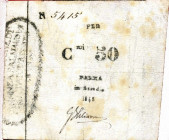 WAHRCARTAMONETA - LOMBARDO-VENETO - Assedio di Palmanova (1848) - 50 Centesimi 1848 Gav. 60 RRR Una sola firma
 Una sola firma - 

BB+