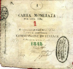 WAHRCARTAMONETA - LOMBARDO-VENETO - Assedio di Palmanova (1848) - Lira 1848 Gav. 61 R
 

bel BB