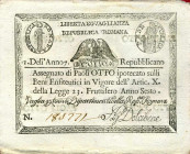 WAHRCARTAMONETA - STATO PONTIFICIO - Repubblica Romana Assegnati (1798) - 8 Paoli Anno 7 Gav. 66 Dolcibene
 Dolcibene - 

FDS