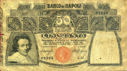 WAHRCARTAMONETA - NAPOLI - Biglietti al portatore - 50 Lire 23/02/1911 Gav. 156 Miraglia/Mancini
 Miraglia/Mancini - 

MB