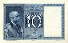 WAHRCARTAMONETA - BIGLIETTI DI STATO - Vittorio Emanuele III (1900-1943) - 10 Lire 1939 XVIII - Impero Alfa 85; Lireuro 18C Grassi/Cossu/Porena
 Gras...
