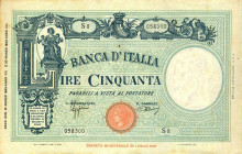 WAHRCARTAMONETA - BANCA d'ITALIA - Vittorio Emanuele III (1900-1943) - 50 Lire - Fascetto 31/03/1943 - Grande L Alfa 200; Lireuro 9A Azzolini/Urbini D...