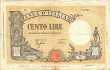 WAHRCARTAMONETA - BANCA d'ITALIA - Vittorio Emanuele III (1900-1943) - 100 Lire - Barbetti 09/12/1942 - Fascio Alfa 370; Lireuro 21A Azzolini/Urbini
...