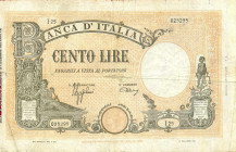 WAHRCARTAMONETA - BANCA d'ITALIA - Vittorio Emanuele III (1900-1943) - 100 Lire - Barbetti 15/03/1943 - Fascio Alfa 371; Lireuro 21B Azzolini/Urbini M...