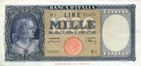 WAHRCARTAMONETA - BANCA d'ITALIA - Repubblica Italiana (monetazione in lire) (1946-2001) - 1.000 Lire - Testina 20/03/1947 Alfa 690; Lireuro 53A RR Ei...