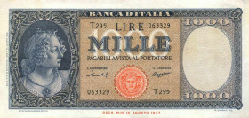 WAHRCARTAMONETA - BANCA d'ITALIA - Repubblica Italiana (monetazione in lire) (1946-2001) - 1.000 Lire - Medusa 15/09/1959 Alfa 698; Lireuro 54D Menich...