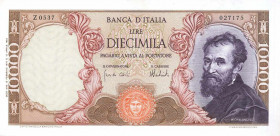 WAHRCARTAMONETA - BANCA d'ITALIA - Repubblica Italiana (monetazione in lire) (1946-2001) - 10.000 Lire - Michelangelo 15/02/1973 Alfa 856; Lireuro 74 ...