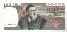 WAHRCARTAMONETA - BANCA d'ITALIA - Repubblica Italiana (monetazione in lire) (1946-2001) - 20.000 Lire - Tiziano 21/02/1975 Alfa 880; Lireuro 77A R Ca...