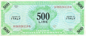 WAHRCARTAMONETA - COLONIE ED OCCUPAZIONI DI TERRITORI ITALIANI - Allied Military Currency - AM Lire (1943-1945) - 500 Lire 1943 Italiano - FLC Gav. 25...