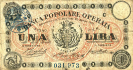 WAHRCARTAMONETA - MONETAZIONE D'EMERGENZA - Biglietti Fiduciari Roma (RM) Gav. 782 RR Banca Popolare Operaia - Lira
 Banca Popolare Operaia - Lira - ...