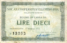 WAHRVARIE - Buoni Soc. an. Cooperativa "Celestino Piva", Valdobbiadene, da 10 lire, 17 febbraio 1945
 

BB+
