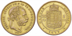 WAHRFALSI (da studio, moderni, ecc.) - Falsi (da studio, moderni, ecc.) - Francesco Giuseppe (1848-1916) - 8 Fiorini 1877 (AU g. 5,97) Tacca al bordo...