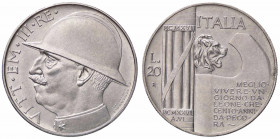 WAHRFALSI (da studio, moderni, ecc.) - Falsi (da studio, moderni, ecc.) - Vittorio Emanuele III (1900-1943) - 20 Lire 1928 Elmetto (AG g. 20) Lieve im...