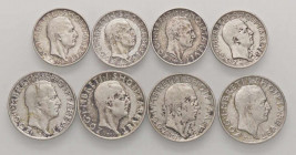 WAHRLOTTI - Estere ALBANIA - 2 franchi e franco 1935 (4 per tipo), lotto di 8 monete
 

BB÷SPL