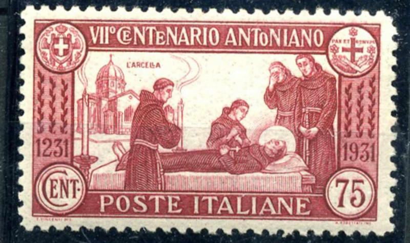 WAHRAREA ITALIANA - ITALIA REGNO 1931 S. Antonio VII - Cent. Morte Cent. 75 - De...
