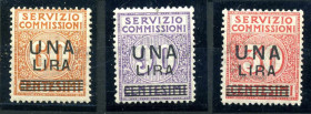 WAHRAREA ITALIANA - ITALIA REGNO - Servizio Commissioni 1925 Soprastampati - (4/6) - Cat. 650 €
 

NN