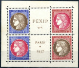 WAHREUROPA - FRANCIA 1937 PEXIP - Esposizione filatelica di Parigi - Un. 3 - Cat. 800 Foglietto
 Foglietto - 

NN