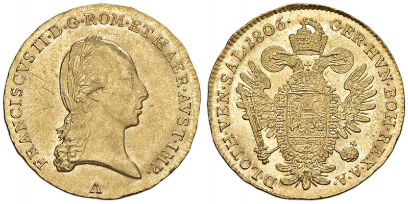 AUSTRIA Francesco II (1804-1819) Ducato 1806 A Vienna - Frühwald 464 AU (g 3,49)...