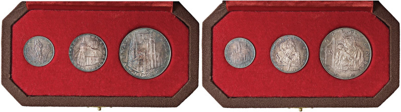CECOSLOVACCHIA Medaglie (1973) da 1, 3 e 5 Ducati della serie "Cattedrali" - AG ...