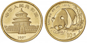 CINA 10 Yuan 1987 - KM 163 AU (g 3,13)
FDC