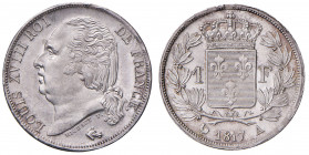 FRANCIA Luigi XVIII (1815-1824) Franco 1817 A - Gad. 449 AG (g 5,00) Conservazione eccezionale.
FDC