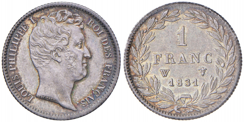 FRANCIA Luigi Filippo (1830-1848) Franco 1831 W - Gad. 452 AG (g 4,99) Bella pat...