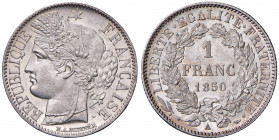 FRANCIA Seconda Repubblica (1848-1852) Franco 1850 A - KM 759.1 AG (g 4,97)
FDC