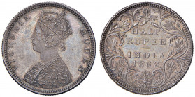 INDIA Vittoria (1837-1901) Mezza rupia 1862 - KM 472 AG (g 5,86) Conservazione eccezionale.
FDC