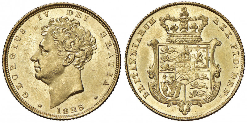 INGHILTERRA Giorgio IV (1820-1830) Sterlina 1825 - S-3801 AU (g 7,99) Minimi con...