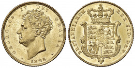 INGHILTERRA Giorgio IV (1820-1830) Sterlina 1825 - S-3801 AU (g 7,99) Minimi contatti, ma bellissimo esemplare dal metallo brillante.
qFDC/FDC