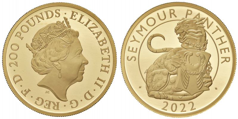 INGHILTERRA Elisabetta II (1952-) 200 Sterline 2022 The Seymour Panther - AU (g ...