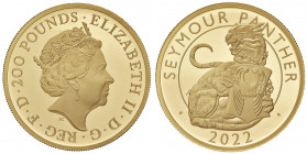 INGHILTERRA Elisabetta II (1952-) 200 Sterline 2022 The Seymour Panther - AU (g 62,42) In confezione originale e con certificato.
FS