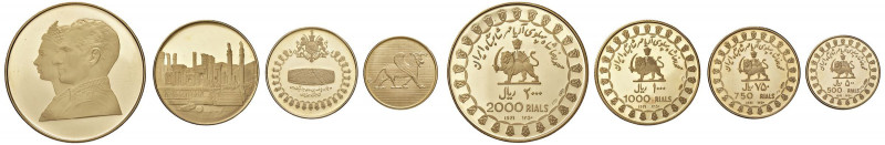 IRAN Mohammed Reza Pahlevi (1942-1979) 2000, 1000, 750, 500 Rials 1971 - Fb. 106...