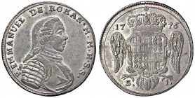 MALTA Emmanuel de Rohan (1775-1795) Scudo 1776 - KM 305.1 AG (g 11,92)
SPL