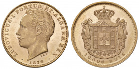 PORTOGALLO Luiz I (1861-1889) 10000 Reis 1879 - KM 520 AU (g 17,75) Fondi speculari.
FDC